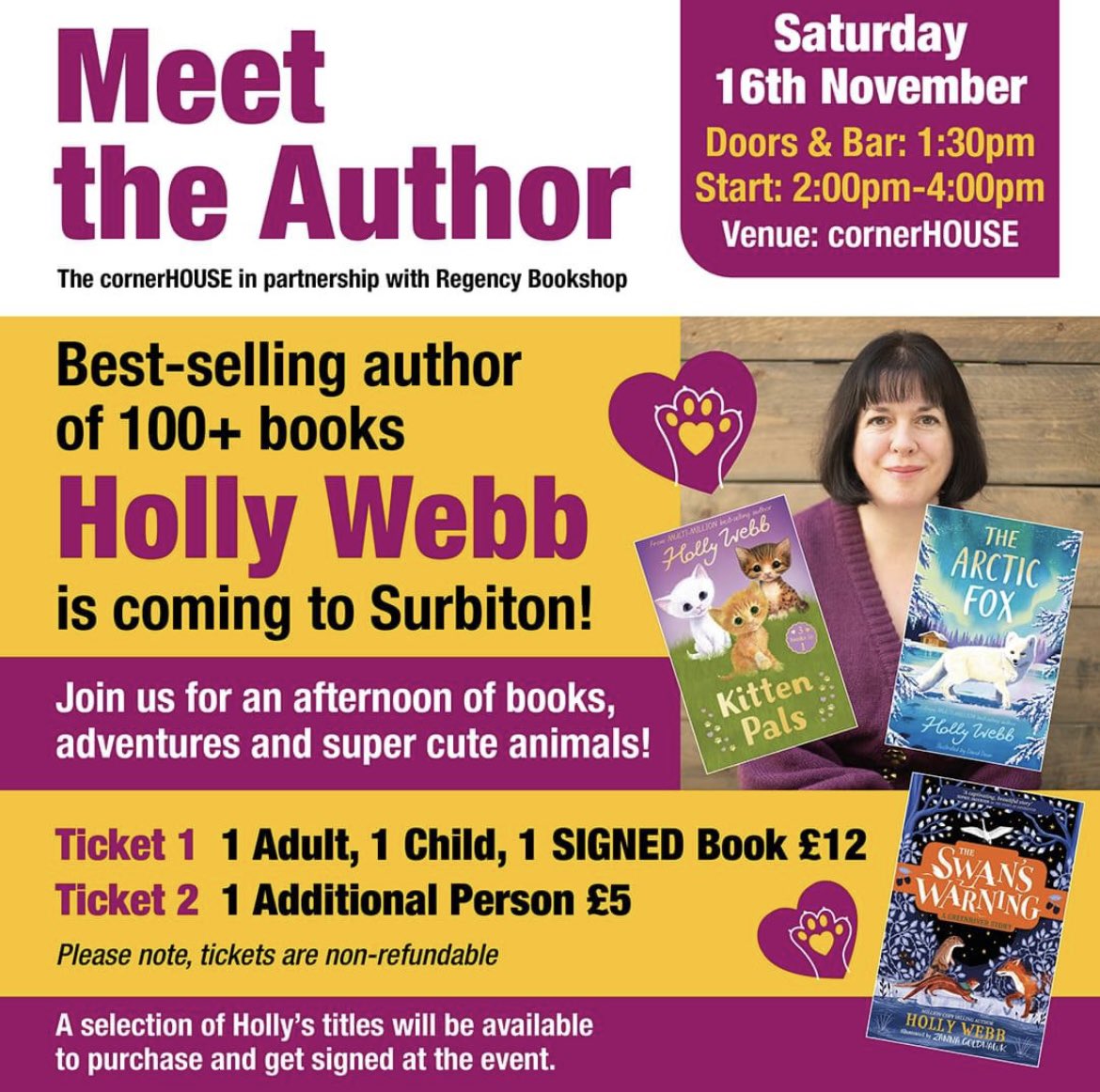 Have you booked your tickets to meet Holly Webb? BOOK HERE: thecornerhouse.org/events/surbito…