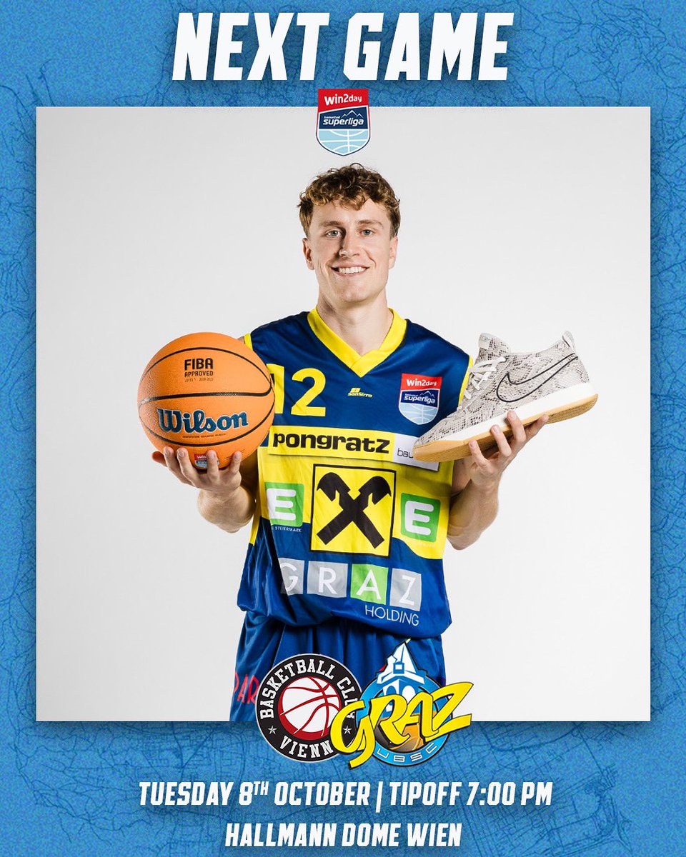 Morgen gibt es das 🔝-Spiel in der Hauptstadt! 👊#ubscgraz #togetherforGraz