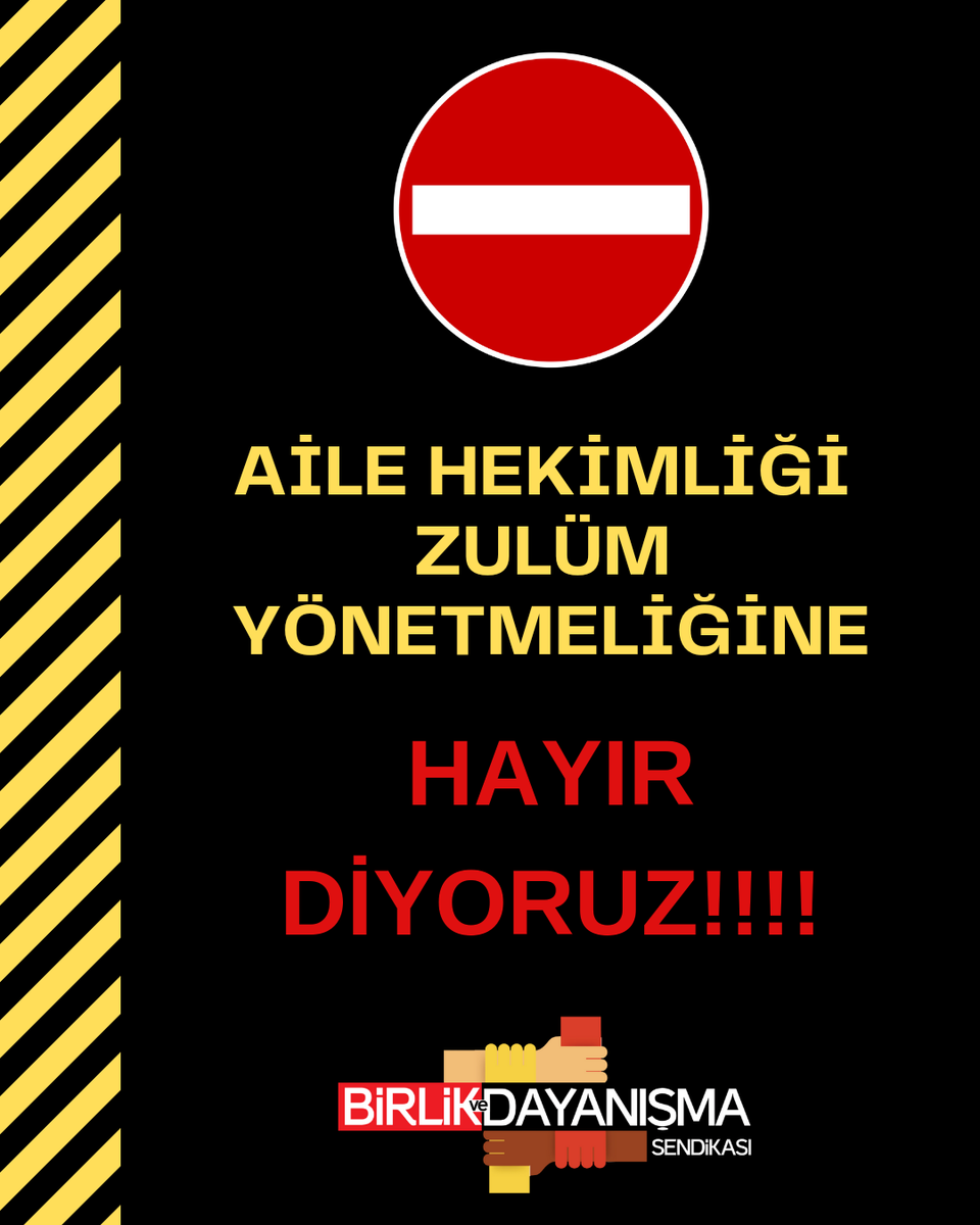 Aile Hekimliğinin ruhuna, bilime ve hukuka aykırı şekılde hazırlanan yeni yönetmeliği kabul etmiyoruz!
#AileHekimliğiZulümYönetmeliği'ne HAYIR diyoruz!
<a href="/AHEF2008/">AHEF</a>