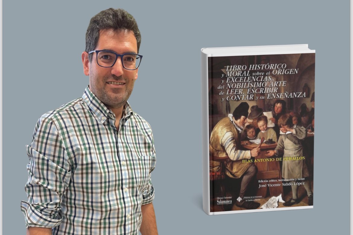 jacastellanosl's tweet photo. Este miércoles día 9, tendrá lugar la presentación de la edición crítica del “Libro histórico y moral sobre el origen y excelencias del nobiliísmo arte de leer, escribir y contar y su enseñanza realizada por @JoseVicenteSL. A las 18.00 horas en el Aula Magna de @DeLetras_UCLM https://t.co/dOQdHQcZ0E