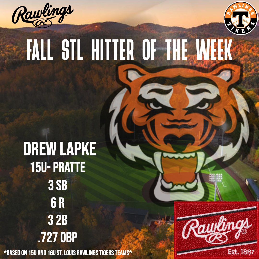 St. Louis Rawlings Tigers (@stltigers) on Twitter photo ❗Week 4 STL Rawlings Tigers Hitter of The Week❗
DREW LAPKE
15u- Pratte
<a href="/EurekaCats/">EHS Wildcat Baseball Boosters</a>
2028 Grad
The Eureka shortstop posted a great final weekend of fall Tigers baseball with a .727 OBP along with 3 doubles. ❗Week 4 STL Rawlings Tigers Hitter of The Week❗
DREW LAPKE
15u- Pratte
<a href="/EurekaCats/">EHS Wildcat Baseball Boosters</a>
2028 Grad
The Eureka shortstop posted a great final weekend of fall Tigers baseball with a .727 OBP along with 3 doubles.