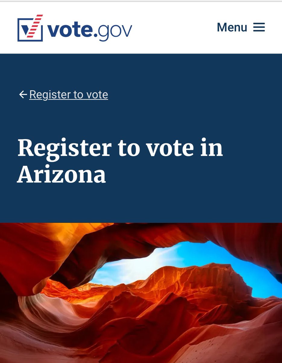 #Arizona, TODAY is the last day to register to #vote in the November 5th election 🗳️. Register or check your voter information here: 

vote.gov/register/arizo… 

#socialwork #voterregistration #election2024