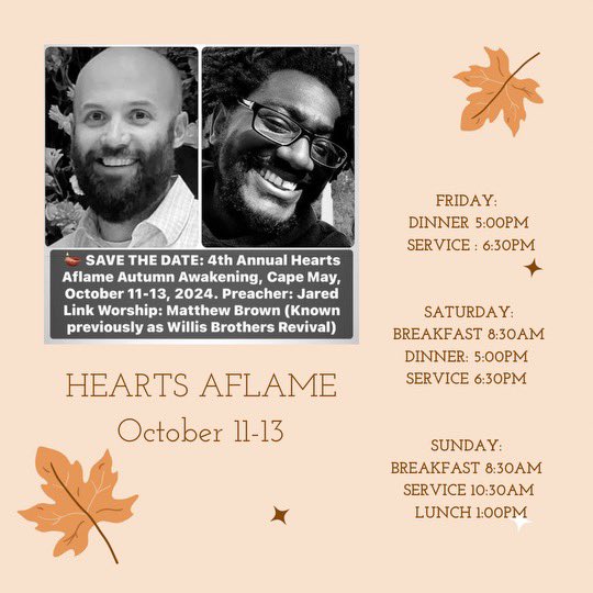 ProjectGalilee's tweet photo. This weekend at Cape May Holiness Association Campground, Cape May, NJ 🧡🔥 https://t.co/4686UlYvB8