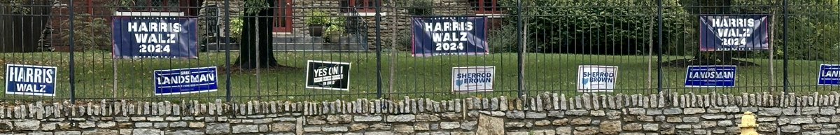 <a href="/MalcolmNance/">Malcolm Nance</a> I'm in red Ohio.We have seven Harris/Walz banners, five yard signs and yard signs for state/local. We have a long front yard and live on a very busy thoroughfare. We put our American flag up every morning. We are so over this crap.