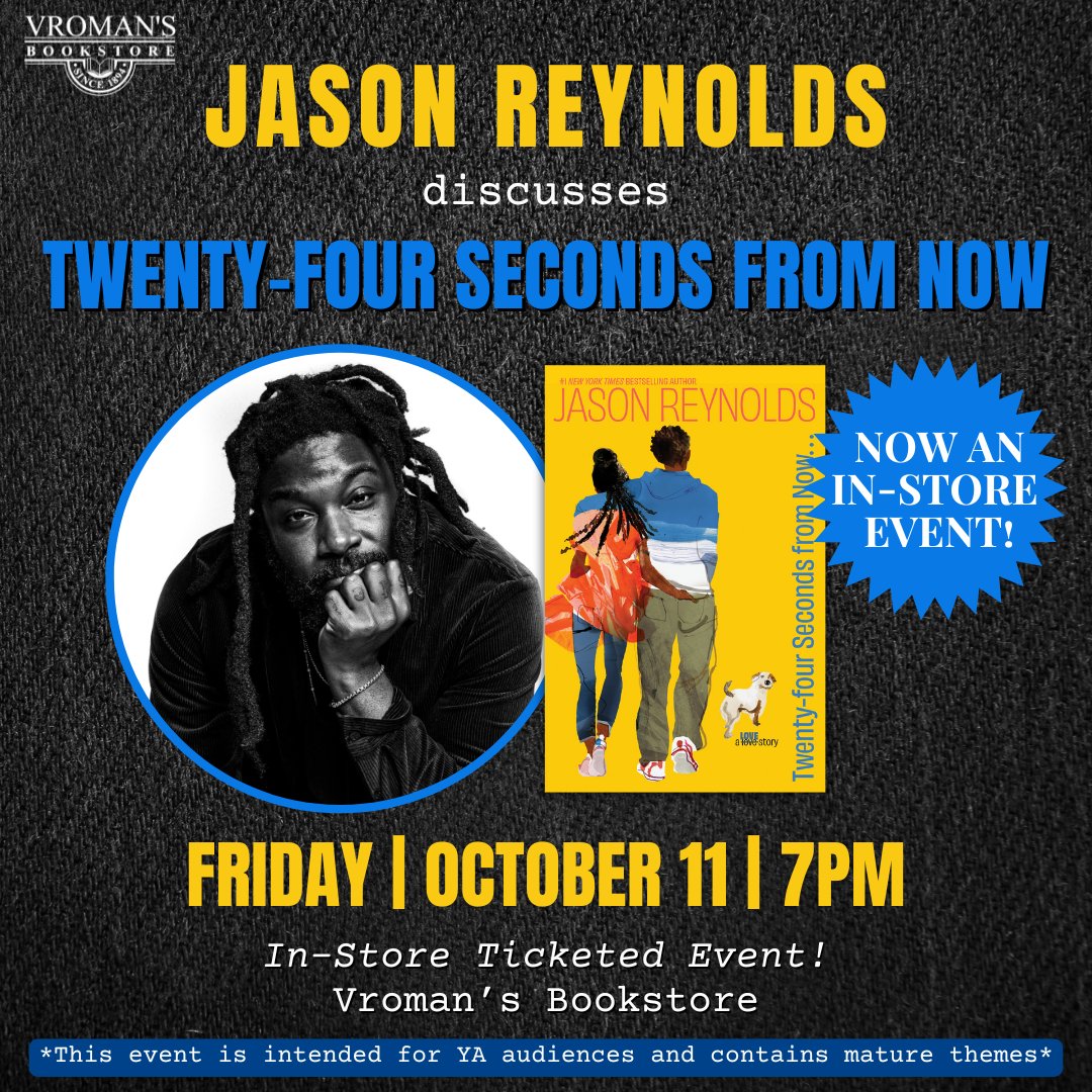 We have a low number of tickets left for this week's event with #1 New York Times bestselling author, Jason Reynolds!

Get your tickets here: eventbrite.com/e/jason-reynol…