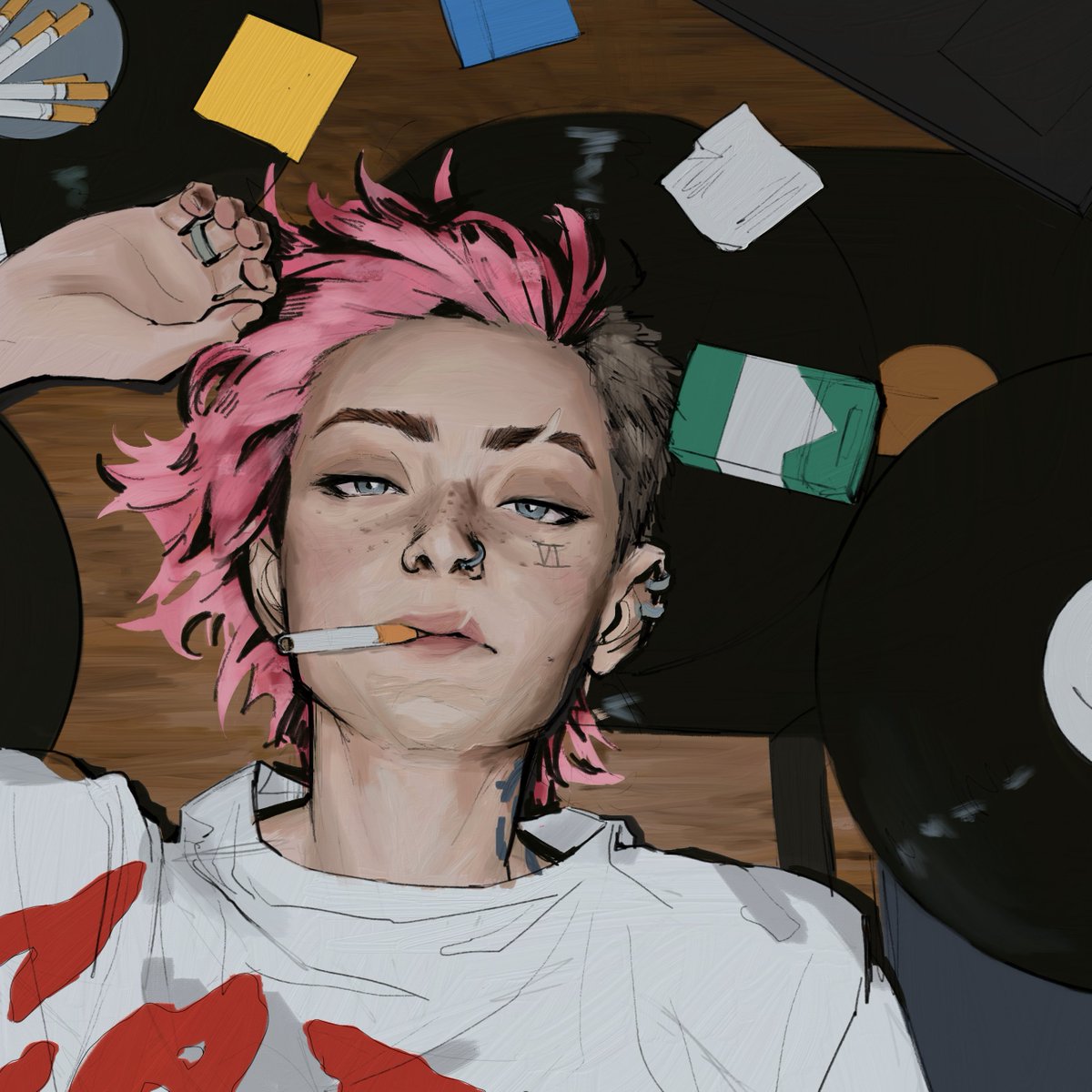 BuniMint's tweet image. she just likes to pose for that Kiramman girl

[commision in progress] 

#Vi #arcanetwt