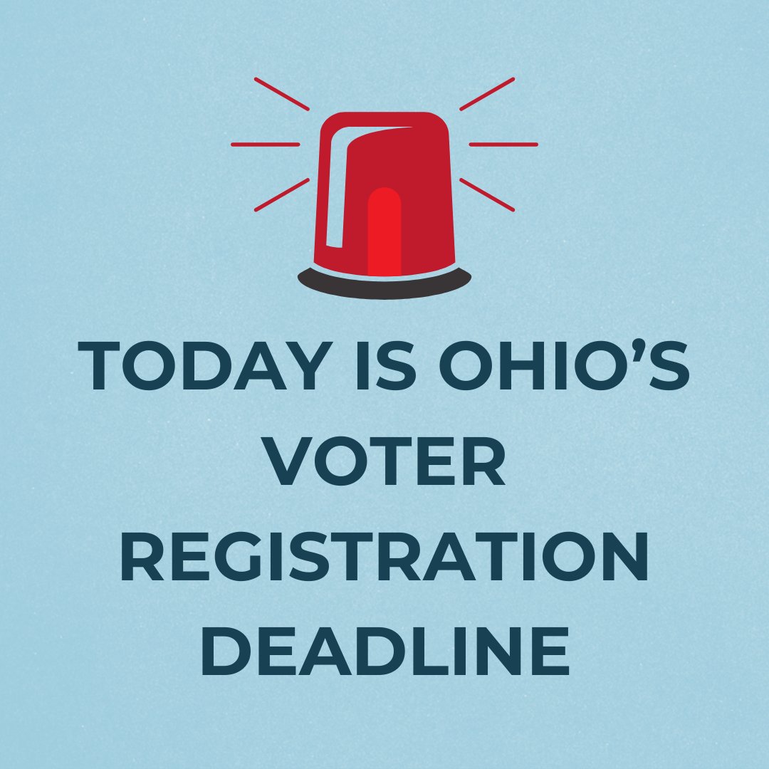 OHIO! Today is the last day to register to vote for the November election! Check your registration status, and make sure you're ready to vote ⬇️ 

ohioorganizingcampaign.org/verify