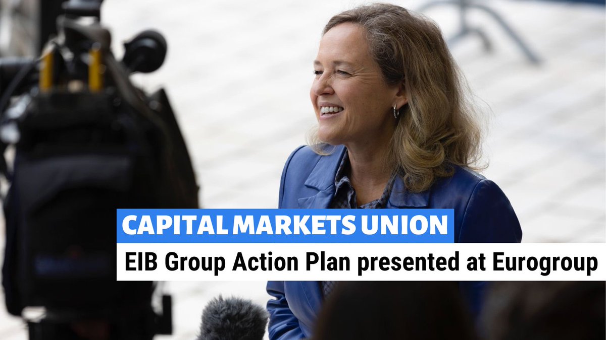 European Investment Bank (@eib) on Twitter photo At today's Eurogroup, President <a href="/NadiaCalvino/">Nadia Calviño</a> discussed with EU Finance Ministers our Action Plan to deepen Europe's capital markets.
New measures will unlock private savings & channel them into productive investment, boosting competitiveness and growth👇
bit.ly/CMU_ActionPlan At today's Eurogroup, President <a href="/NadiaCalvino/">Nadia Calviño</a> discussed with EU Finance Ministers our Action Plan to deepen Europe's capital markets.
New measures will unlock private savings & channel them into productive investment, boosting competitiveness and growth👇
bit.ly/CMU_ActionPlan