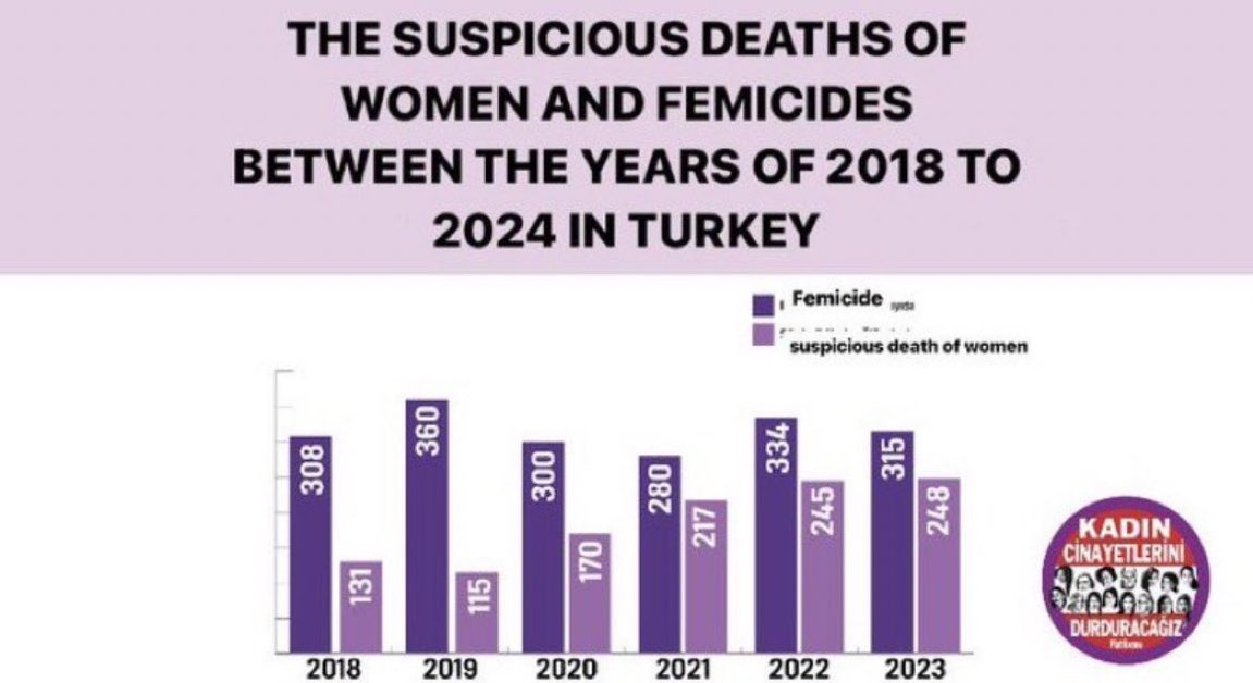 🚨 A GLOBAL CALL FROM TURKIYE TO ALL WOMEN AROUND THE WORLD

In 2024 only, 290 women fell victim to violent crimes. Turkish women have no security and want to walk in the streets without worrying.

#TurkishWomenAreInDanger #TurkishWomenNeedHelp