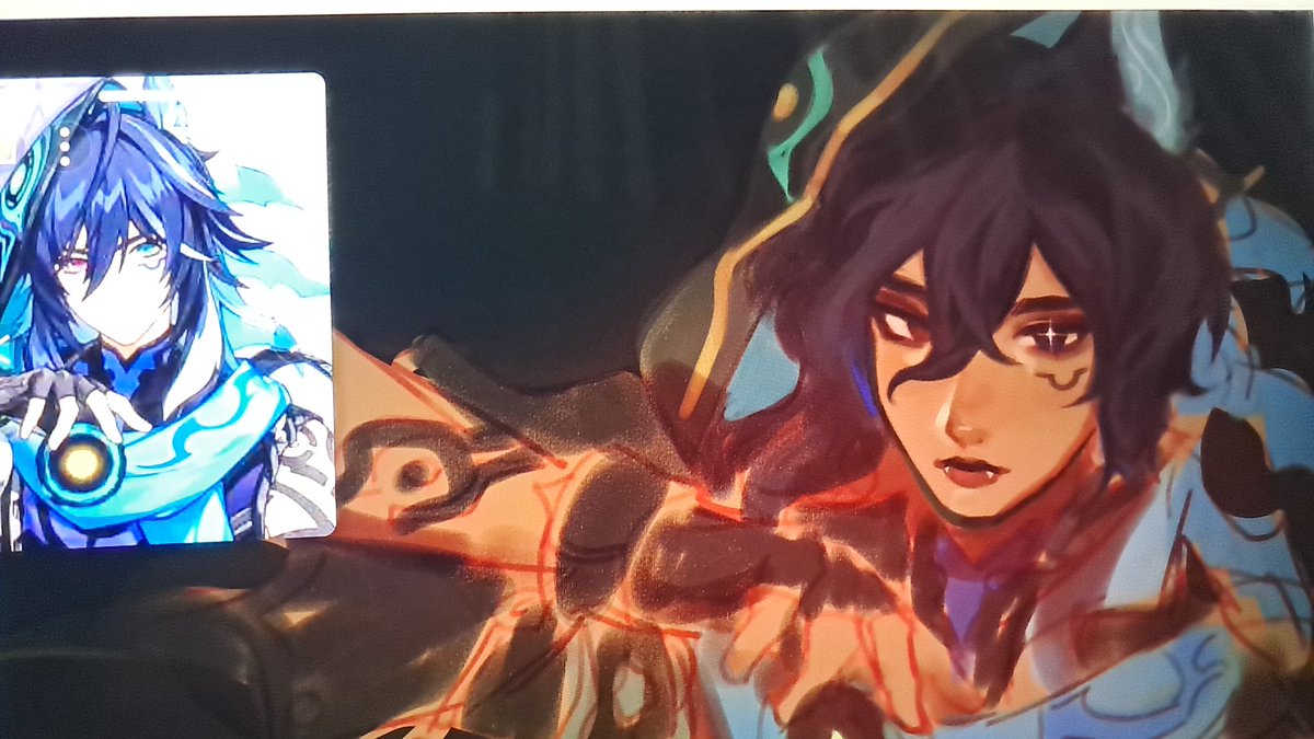 user_vanilla's tweet image. [wip] it's not even funny why is he glowing 

#Olorun #Ororon #GenshinImpact