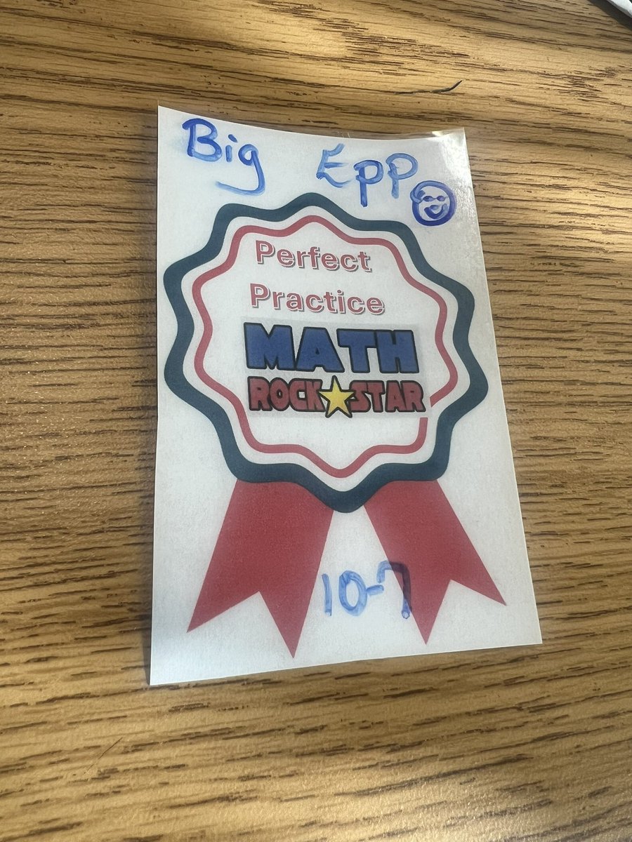 DrEppinger24's tweet photo. Thanks to @AGHES_MathLady for recognizing me today during PLC!! #Math #ExplicitModeling #PerfectPractice https://t.co/Poc4BmWMu0