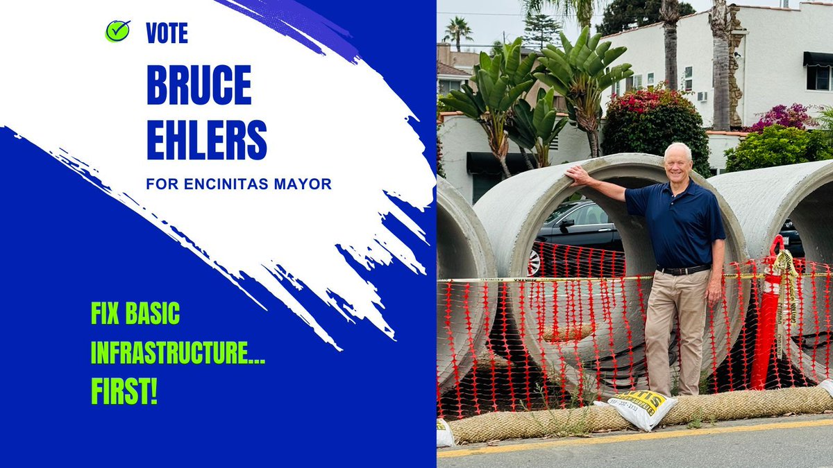 Improving essential infrastructure first, such as drainage for Leucadia, is a top priority in my platform