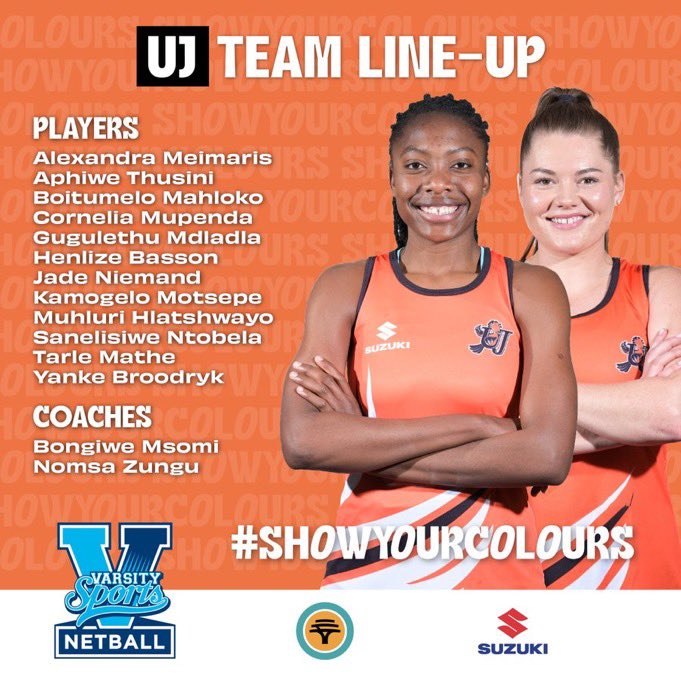 BasadiAction's tweet photo. 🚨𝐕𝐚𝐫𝐬𝐢𝐭𝐲 𝐍𝐞𝐭𝐛𝐚𝐥𝐥 𝐅𝐢𝐧𝐚𝐥𝐬! 🔥

This is how the two teams have lined up for tonight’s battle in the @VarsityNetball Final showdown💃🏾

📺 @SuperSportTV 209

Which team will be crowned champions?🤔 Comment below ⬇️  

#ShowYourColours #OrangeArmy  #redisthecolour https://t.co/DGv9v8ndSc