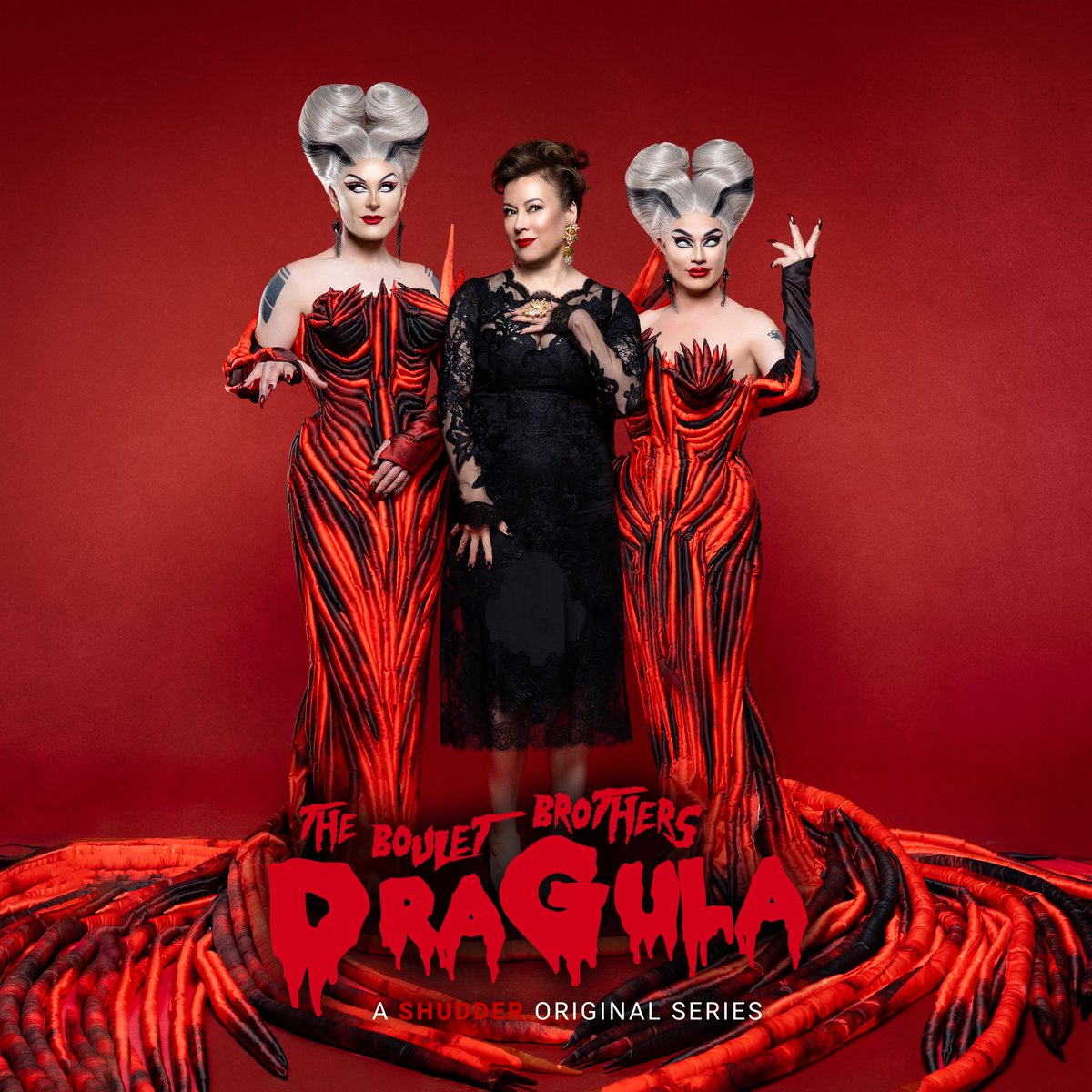 BBDragula's tweet photo. On tonight’s episode, Chucky creator @RealDonMancini &amp; the iconic @JenniferTilly join the panel as our very special guest judges! Stream the new episode tonight at 9PM PT / 12AM ET only on @Shudder and @AMCPlus https://t.co/qs5kjICyen