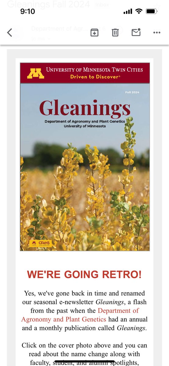 Featured newsletter with <a href="/UMN_AgroPlant/">UMN Agronomy & Plant Genetics Department</a>. Have to say the good people in the Naeve lab (<a href="/sethnaeve/">Seth Naeve</a>)  and <a href="/LallemandPC_US/">Lallemand Plant Care USA</a> <a href="/LallemandPC_CAN/">Lallemand Plant Care Canada</a> deserve so much praise for all the support early in my ag career. Thank you!
