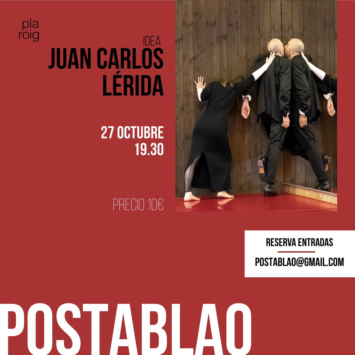 pla_roig's tweet photo. El 27 de octubre vuelve a Pla Roig el tablao flamenco más irreverente. 
¡Vuelve una nueva temporada de POSTABLAO!

Los artistas que formarán esta 12ª edición de POSTABLAO son:

POLIANA LIMA
YINKA ESI GRAVES
JUAN CARLOS LÉRIDA
.
.
.
#plaroig https://t.co/exGRa3AIWz