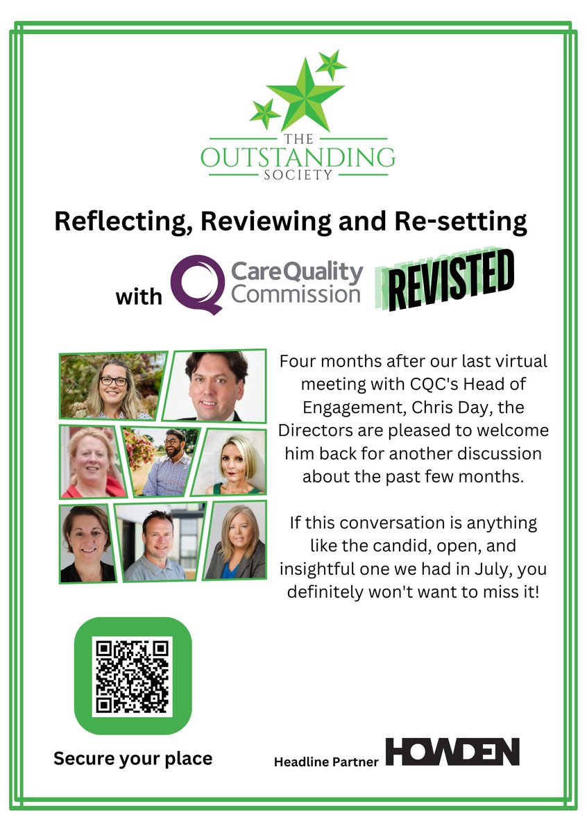 Four months after our last virtual meeting with <a href="/CareQualityComm/">Care Quality Commission</a>'s Head of Engagement, <a href="/chrisday31/">chris day</a>, the Directors are pleased to welcome him back for another discussion about the past few months.

If this conversation is anything like the candid, open and insightful one we had in