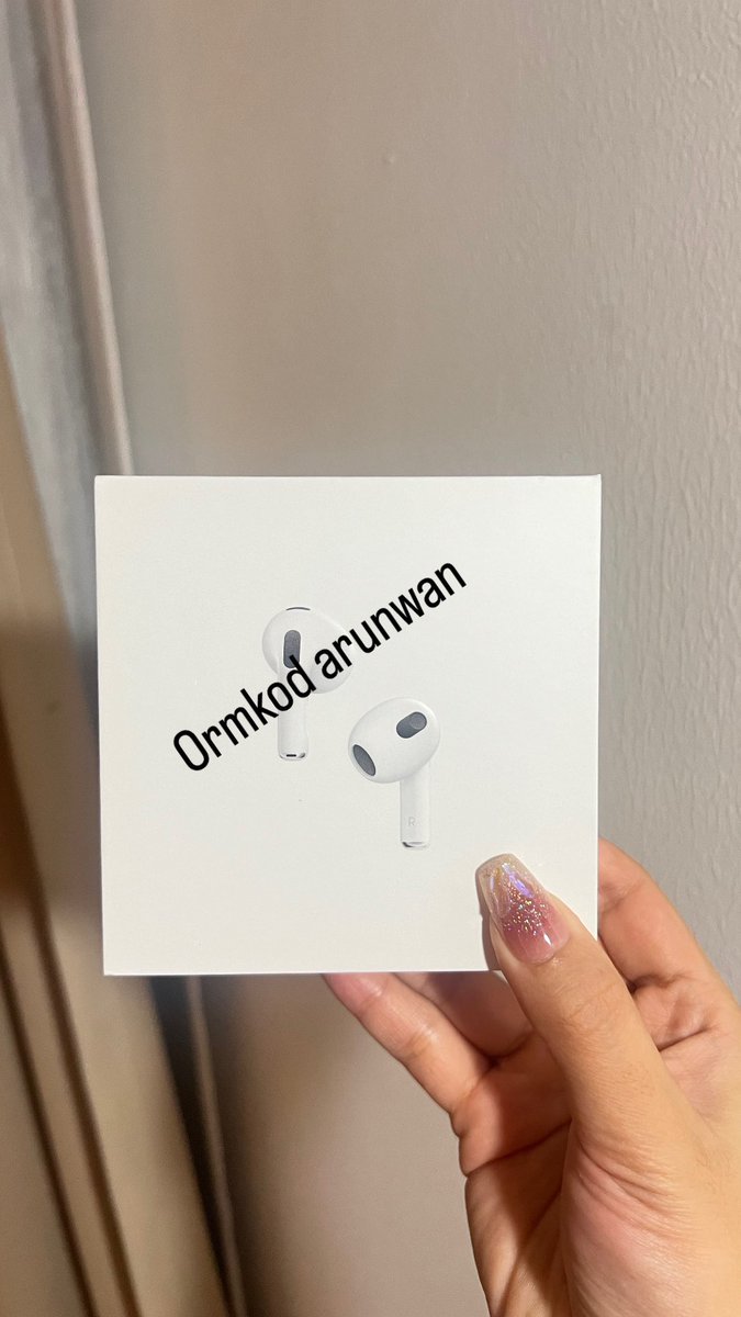 twt2050's tweet photo. ขาย Airpods gen 3 

4500 บาท นัดรับได้ตาม BTS ค่ะ

✅ของใหม่ ยังไม่ได้แกะค่ะ ลายน้ำคือเฟสจริงเรานะคะ แอดมาได้งับ 

#airpods3 https://t.co/efjrxqvZ7m