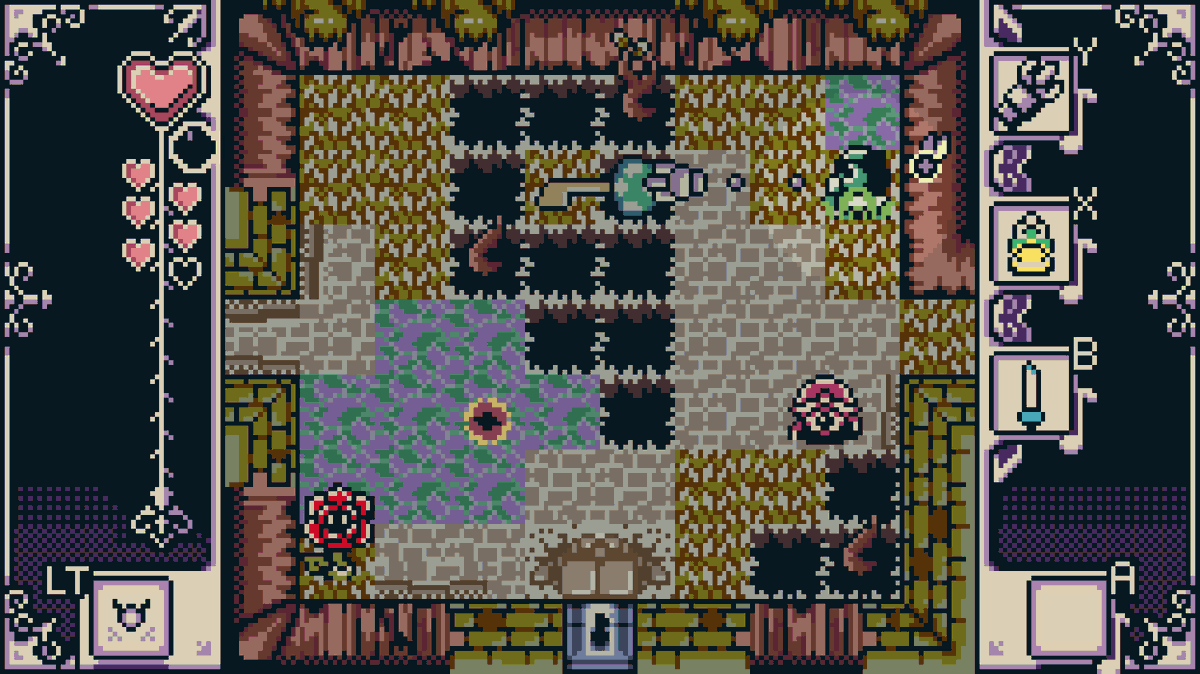 that feel when the Zelda clone's got a forest temple with stretchy mushrooms and mean flowers 🦉🍄~ #indiegame #pixelart 

Wishlist 🔖 Isle of Reveries on Steam: s.team/a/3100970