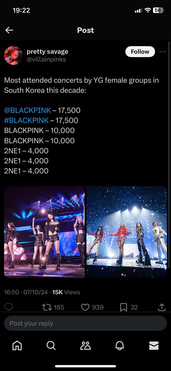 2ne1 had 500k people queuing for those 4k seats so the drag is really not working 😭😭