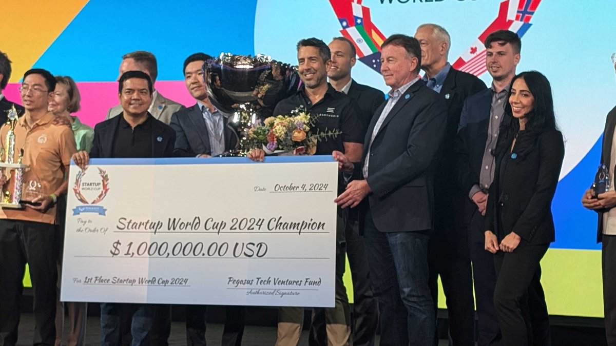 SolarNinjaTroy's tweet image. I'm so proud of the entire #earthgrid team. We won the 2024 #StartupWorldCup event last week, including a $1M investment prize! @earthgrid_io