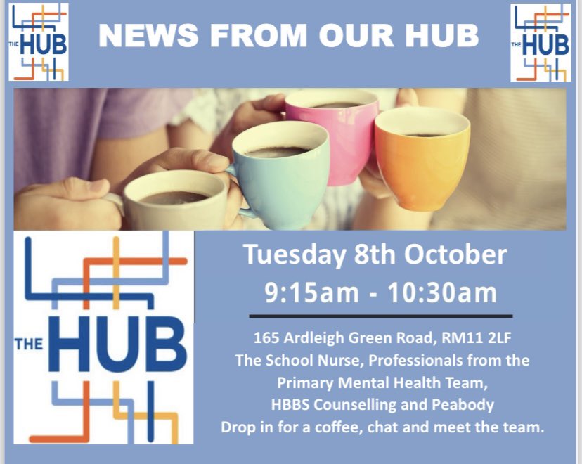 Hub news…The Hub is tomorrow morning. It is a one-stop shop for help, advice and support. 
Why not come along and meet the team? 
#hylandscommunity #HCVcompassion