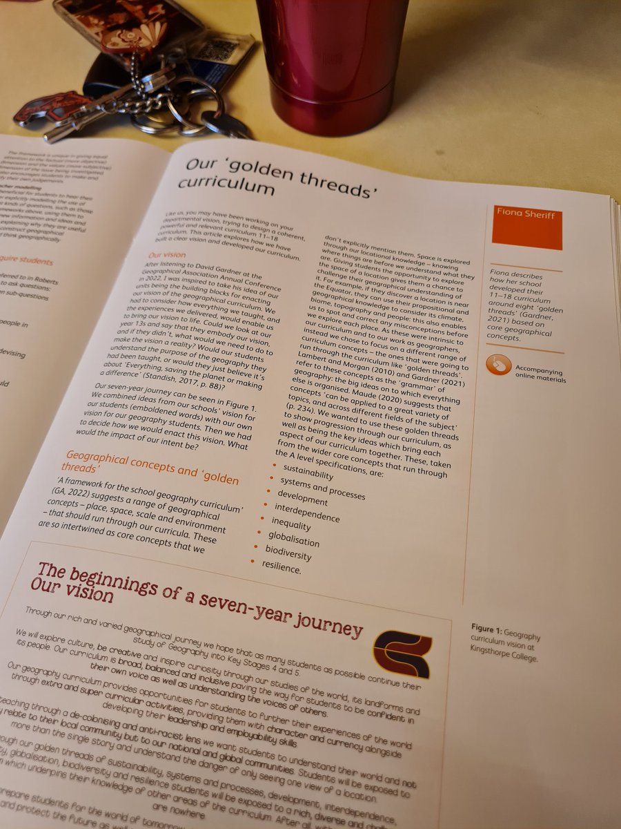 Yay, got my copy through the post today <a href="/The_GA/">Geographical Association</a> - although <a href="/fiona_616/">Fiona Sheriff 👨‍👩‍👧‍👧🌍</a> I'm beginning to think I should get signed copies of your work by now 😉 Can confirm we run our curriculum in exactly this way and it is very successful ✌️🤌💚🌍🧵🎓