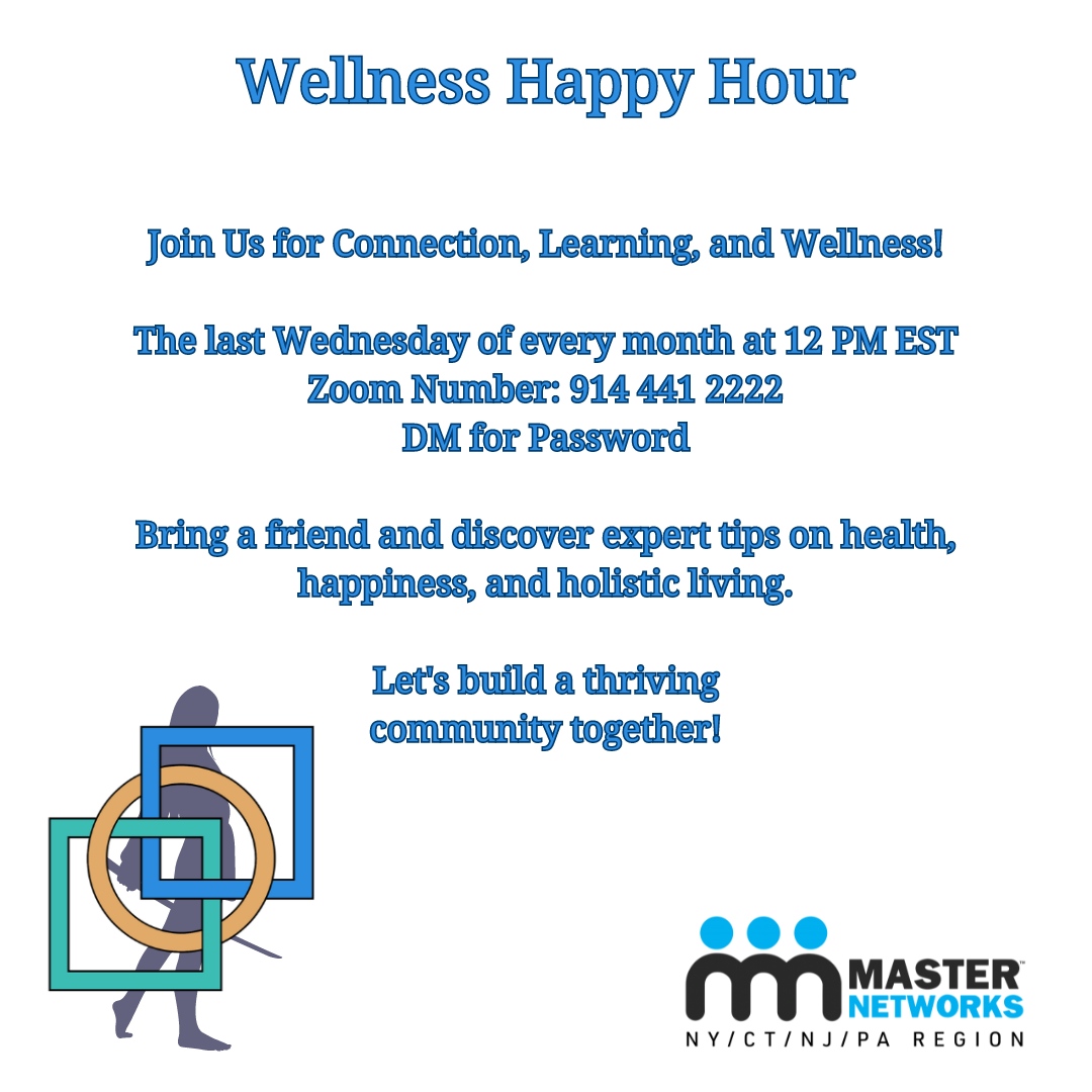 Networking_NY's tweet image. 🗓️Save the date for the Wellness Happy Hour on Wednesday, October 30th, at noon Eastern, where we will connect, learn, and grow together!

Don’t miss out—bring a friend and recharge your wellness routine on the last Wednesday of the month at 12 PM EST.
🔵
⚫
🔵
#Wearemasternet...