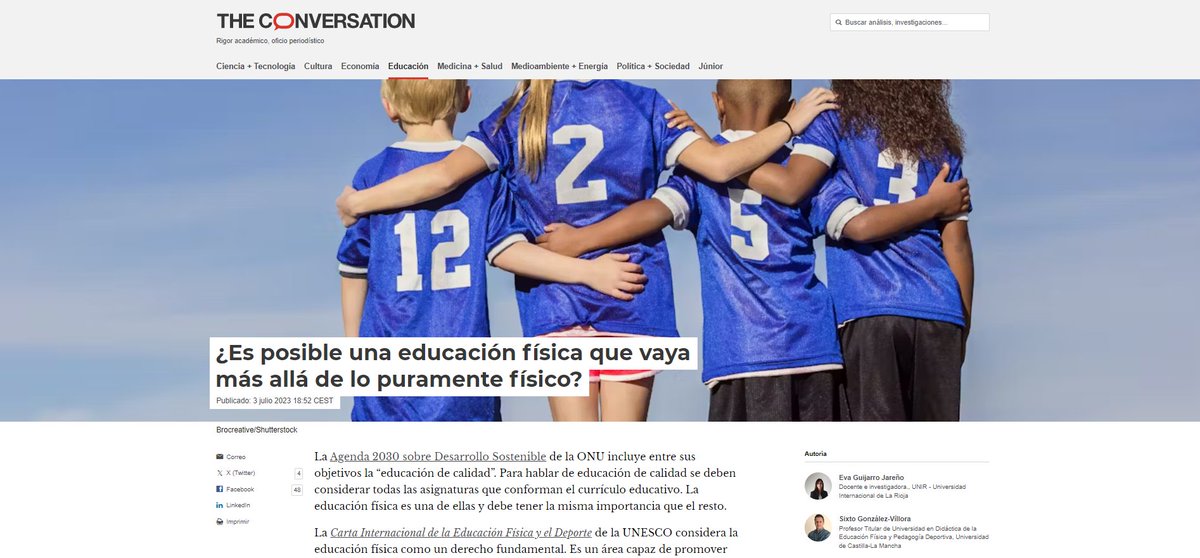 ¿Es posible una educación física que vaya más allá de lo puramente físico? Eduquemos en el respeto para que todo estudiante sea bienvenido en la asignatura.
Creo hilo: