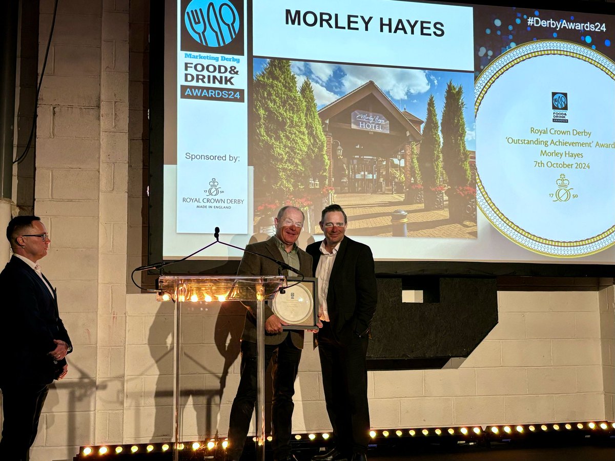 Marketing Derby Food & Drink Awards π (@derbyfoodawards) on Twitter photo Now itβs time to celebrate our prestigious βOutstanding Achievementβ Award, which is sponsored by @royalcrownderby - π HUGE congratulations to this yearβs winner, the amazing <a href="/MorleyHayes/">Morley Hayes</a> π Now itβs time to celebrate our prestigious βOutstanding Achievementβ Award, which is sponsored by @royalcrownderby - π HUGE congratulations to this yearβs winner, the amazing <a href="/MorleyHayes/">Morley Hayes</a> π