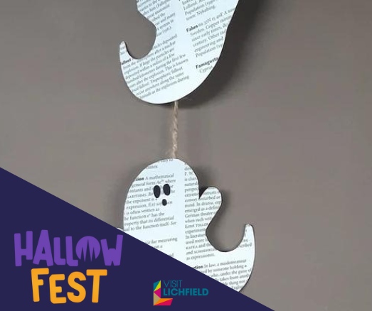 Use old books to create your own Halloween Garlands to take home. Choose from a variety of shapes including bats, skulls, ghost, pumpkins and witches hats. All ages welcome.

For more visit: visitlichfield.co.uk/events/eco-hal…

#VisitLichfield #EnjoyStaffs