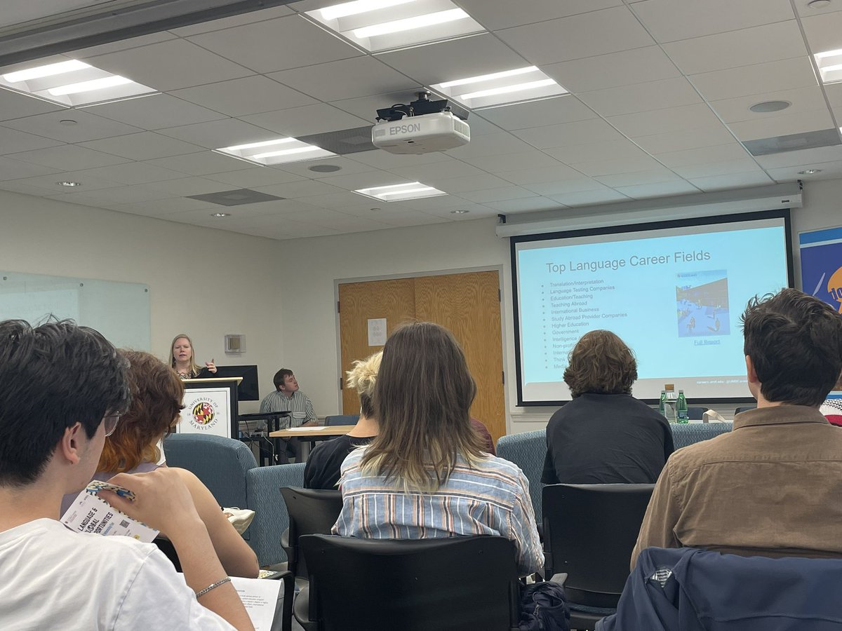 umdlanghouse's tweet photo. We’re learning about the many opportunities for studying and using German language skills on campus + abroad at the German Opportunities Fair! @umdsllc @umd_arhu @maryland_global #fearlesslyglobal https://t.co/ZJRq4Dku9I