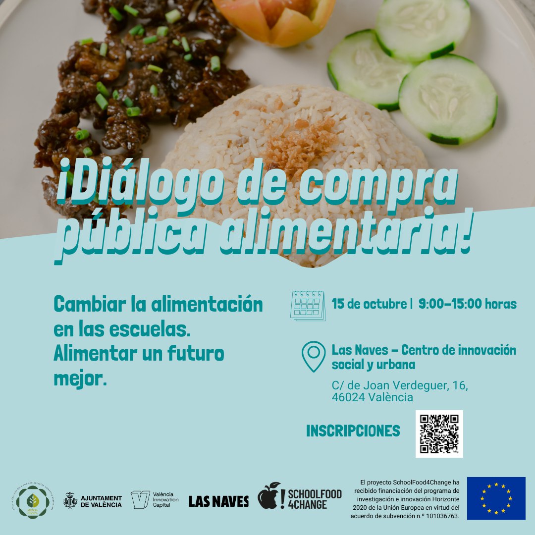 📢 ¡Últimos días para inscribirte en la jornada sobre #comprapública alimentaria!🌱🏛️🍽️🏥🏫

🗓️ 15/10 en #València. Participa presencial u online👉🏽 schoolfood4change.eu/es/events/dial…

🔗 Inscripción aquí: docs.google.com/forms/d/e/1FAI…