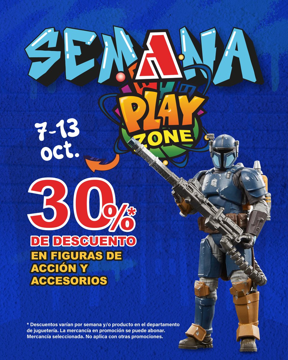 Esta semana viene con un súper descuento en todas las figuras de acción y accesorios, ¿Te lo vas a perder?

Tienes hasta el 13 de octubre para aprovechar, recuerda que esta mercancía también la puede abonar conservando el descuento 🤩

arrocha.com/collections/se…

#Panama