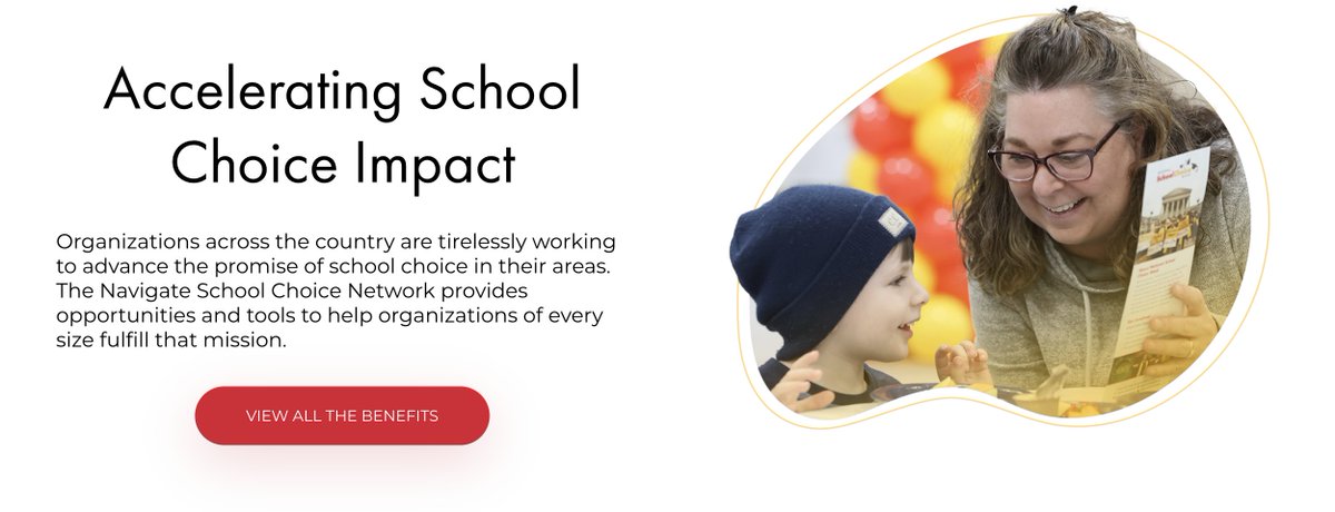 Today, we're announcing our newest effort supporting organizations advancing #schoolchoice.  

Introducing: The Navigate School Choice Network, a coalition of state and local orgs that are directly helping parents explore school choice.  

➡️ Learn more: network.myschoolchoice.com