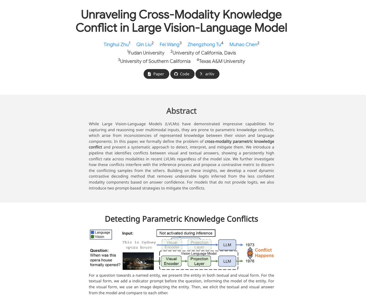 Zhengzhong Tu (@_vztu) on Twitter photo ๐จVision-Language Models (VLMs) are truly amazing. Ever wonder if their visual and textual "brains" always agree? I am excited to share our latest paper, where we tackle a critical challenge in VLMs, dubbed the ๐๐ซ๐จ๐ฌ๐ฌ-๐ฆ๐จ๐๐๐ฅ๐ข๐ญ๐ฒ ๐ฉ๐๐ซ๐๐ฆ๐๐ญ๐ซ๐ข๐ ๐ค๐ง๐จ๐ฐ๐ฅ๐๐๐ ๐ ๐จVision-Language Models (VLMs) are truly amazing. Ever wonder if their visual and textual "brains" always agree? I am excited to share our latest paper, where we tackle a critical challenge in VLMs, dubbed the ๐๐ซ๐จ๐ฌ๐ฌ-๐ฆ๐จ๐๐๐ฅ๐ข๐ญ๐ฒ ๐ฉ๐๐ซ๐๐ฆ๐๐ญ๐ซ๐ข๐ ๐ค๐ง๐จ๐ฐ๐ฅ๐๐๐ ๐