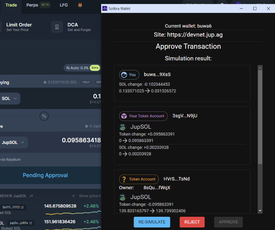SolibraWallet's tweet photo. Demo Transaction Approval UI https://t.co/UaeCEWvm5i