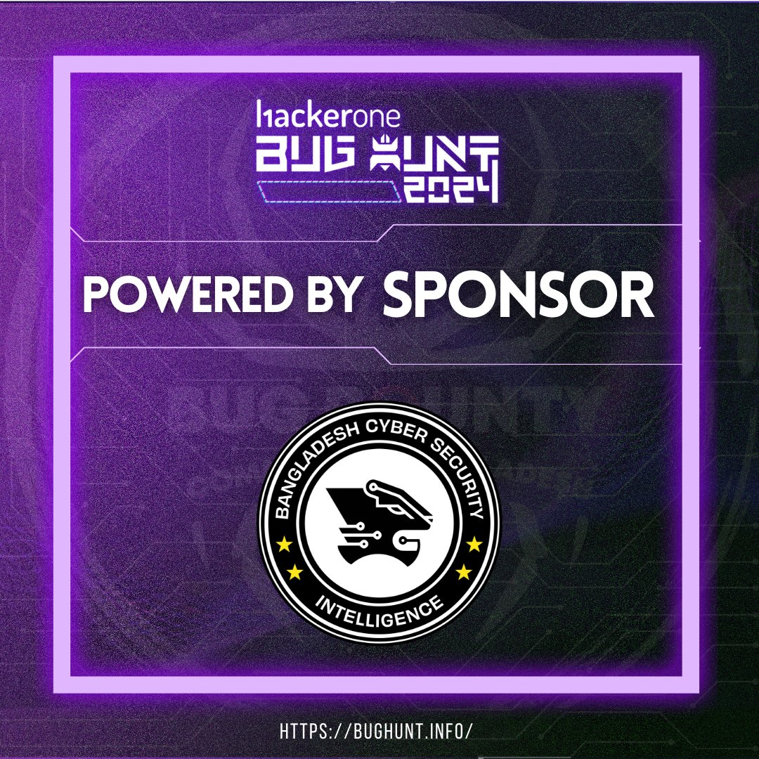 bbcbd_official's tweet photo. Let us welcome Bangladesh Cyber Security Intelligence - BCSI (https://t.co/EIwGsYTycY) as the Powered-By Sponsor of HackerOne BUG HUNT 2024! 👾
#hackerone #bughunt2024 #BCSI #TheHuntIsOn #TurnUpTheHype https://t.co/bAmwUv7RlP