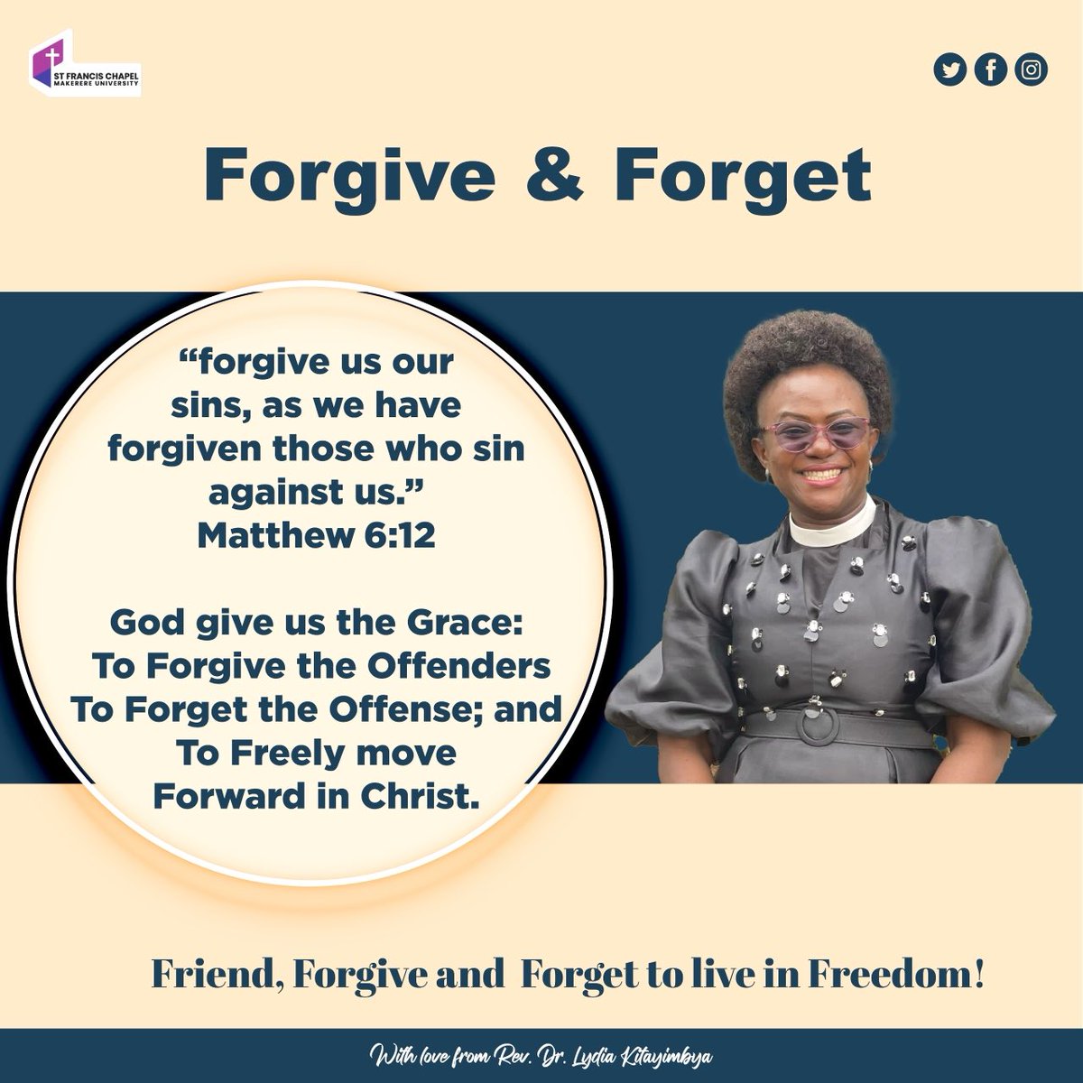 Rev. Dr. Lydia Nsaale Kitayimbwa aka Digital Mama (@rev_dr_lidykitz) on Twitter photo Forgive and be Free! Friends, we can do all things through Christ who gives us the strength 🙏 <a href="/stfrancis_mak/">St. Francis Chapel, Makerere</a> <a href="/Online_COU/">Online Church of Uganda</a> <a href="/CB_Uganda/">CHRISTIAN BULLETIN</a> <a href="/ChurchofUganda_/">Church of Uganda</a> <a href="/Prof_Kitayimbwa/">Rev. Prof. John Kitayimbwa</a> <a href="/DOS_Makerere/">Dean of Students Makerere</a> Forgive and be Free! Friends, we can do all things through Christ who gives us the strength 🙏 <a href="/stfrancis_mak/">St. Francis Chapel, Makerere</a> <a href="/Online_COU/">Online Church of Uganda</a> <a href="/CB_Uganda/">CHRISTIAN BULLETIN</a> <a href="/ChurchofUganda_/">Church of Uganda</a> <a href="/Prof_Kitayimbwa/">Rev. Prof. John Kitayimbwa</a> <a href="/DOS_Makerere/">Dean of Students Makerere</a>