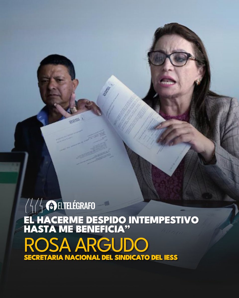 el_telegrafo's tweet photo. #CasoIESS | Argudo interpuso una acción legal por “Despido ineficaz” tras su desvinculación de la institución. #LéaloEnET: https://t.co/0f2D3Bz6yI https://t.co/Sv2nDitKHH
