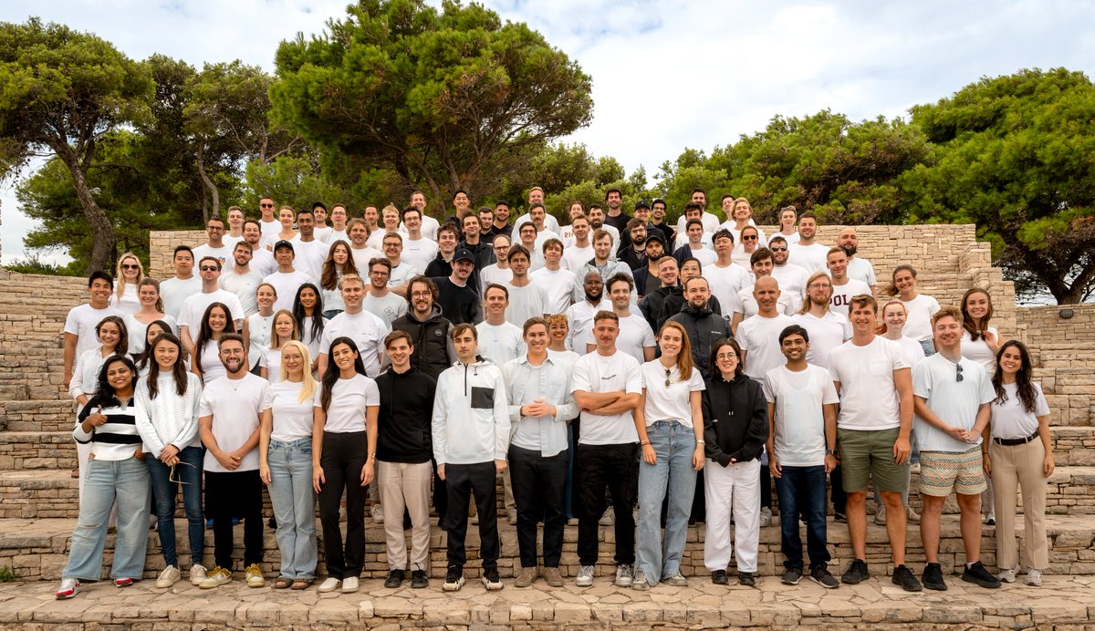 ElevenLabs's tweet photo. So many new faces at the @elevenlabs offsite last week in Croatia.

Our team has grown to over 100 and we've got more open roles across engineering, design, growth, sales, and support: https://t.co/AiUvn0hYQA

The retreats are great but the best benefits of working at ElevenLabs include:
- getting an inside look at our Research team developing cutting edge models
- partnering with the top companies and creators to make content for global audiences
- using AI Audio to drive accessibility and help people reclaim their voice