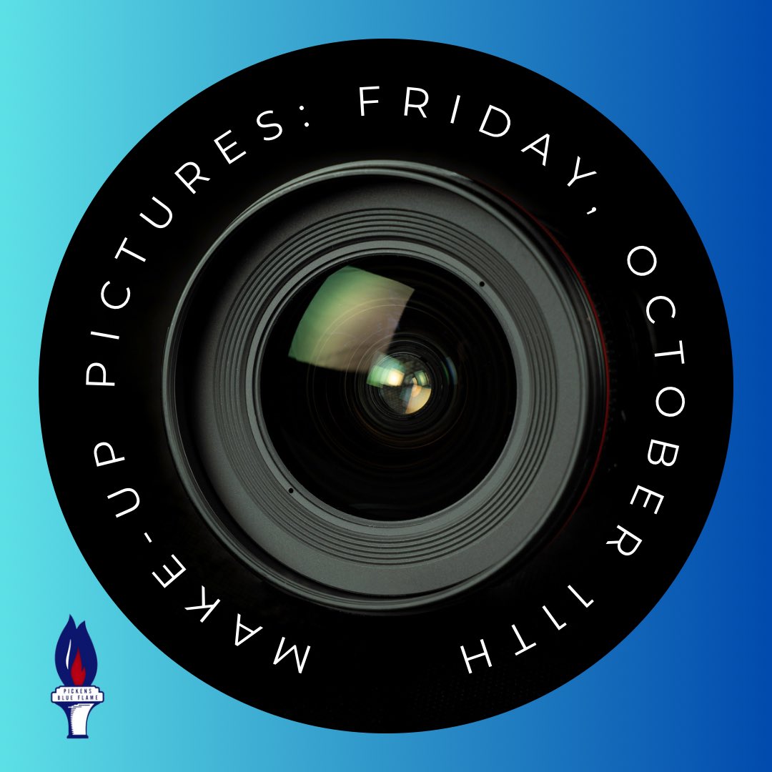 Pickens High School (@pickenshighsc) on Twitter photo UNDERCLASSMEN (9th - 11th grades) who have not had their school pictures taken, please visit our make-up portrait station at the Grand Staircase this Friday, Oct. 11. Legacy studios will be set up from 11-2 at the Grand Staircase on this Friday, Oct. 11 to capture your picture! UNDERCLASSMEN (9th - 11th grades) who have not had their school pictures taken, please visit our make-up portrait station at the Grand Staircase this Friday, Oct. 11. Legacy studios will be set up from 11-2 at the Grand Staircase on this Friday, Oct. 11 to capture your picture!