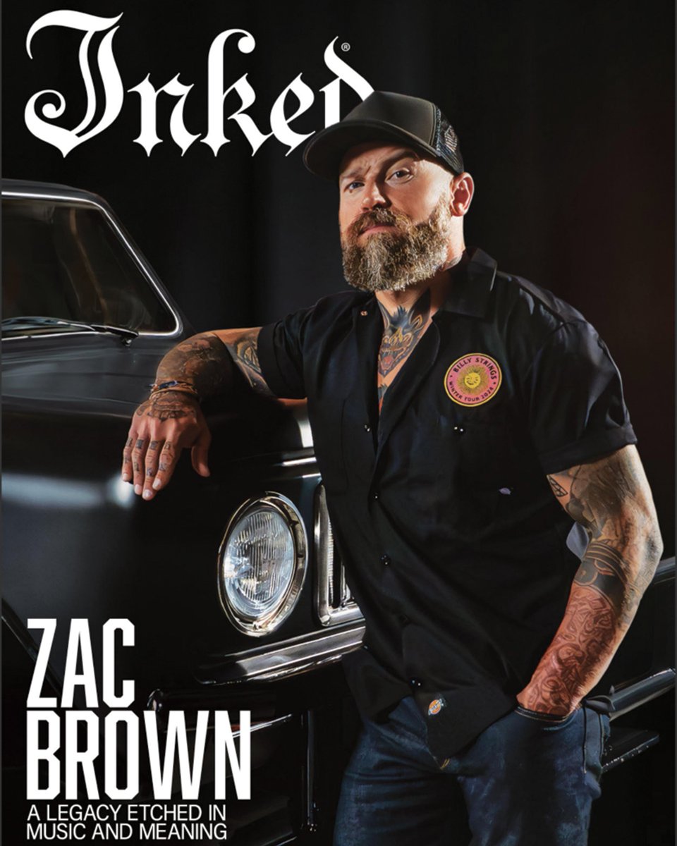 Inkedmag's tweet photo. Throughout it’s impressive career, the multi-platinum, Grammy Award-winning @zacbrownband has sold more than 30.5 million singles and 9.3 million albums, and achieved 16 number-one radio singles, but you may not realize the frontman of his namesake country band Zac Brown is also an avid spear fisherman, an adventurous free diver, co-owner of DemerBox, and a proud father of five. 

Welcome to our latest issue of Inked Magazine. The country music star Zac Brown gets candid about life after “The Comeback.”
Visit https://t.co/lcF62ly4Tb... to read more! 📖

By Kellie Speed
Photos by @projectblackboxx