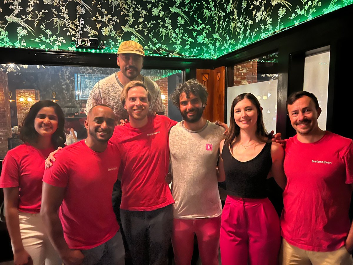 FeatureformML (@featureformml) on Twitter photo 🌟 We had an awesome happy hour last week!
Big shoutout to the <a href="/modal_labs/">Modal</a> team, including <a href="/alecpow/">Alec Powell ⚡️</a> and <a href="/charles_irl/">Charles 🎉 Frye</a>, for co-sponsoring last week's happy hour with us. We had a blast with you guys! 🚀 🌟 We had an awesome happy hour last week!
Big shoutout to the <a href="/modal_labs/">Modal</a> team, including <a href="/alecpow/">Alec Powell ⚡️</a> and <a href="/charles_irl/">Charles 🎉 Frye</a>, for co-sponsoring last week's happy hour with us. We had a blast with you guys! 🚀