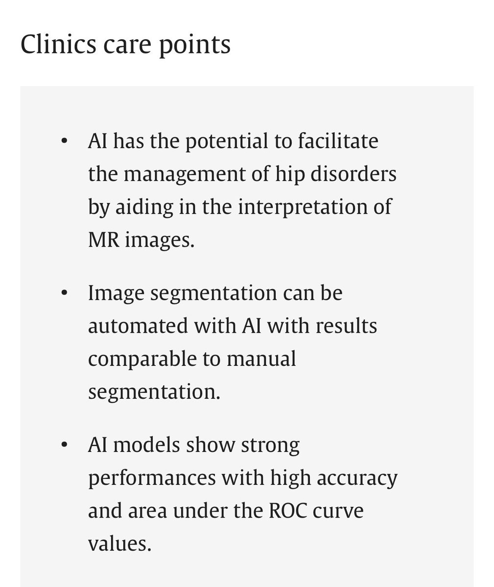 Ruth Carlos (@ruthcarlosmd) on Twitter photo New mss on AI in hip MRI by <a href="/christineyyoon/">Christine Yoon</a> future #radresident
sciencedirect.com/science/articl…
Highlighting key care points New mss on AI in hip MRI by <a href="/christineyyoon/">Christine Yoon</a> future #radresident
sciencedirect.com/science/articl…
Highlighting key care points