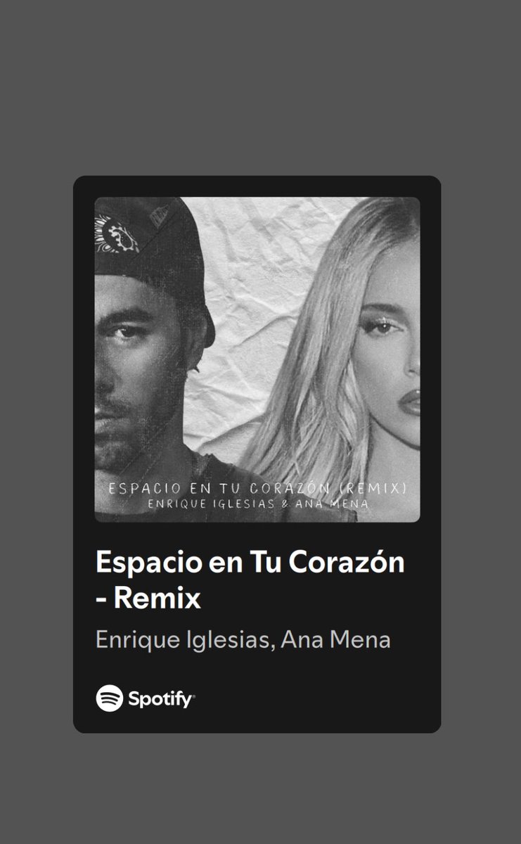 Espacio En Tu Corazón Remix con <a href="/AnaMenaMusic/">Ana Mena</a> está disponible en <a href="/Spotify/">Spotify</a>! open.spotify.com/track/7umNc6U2…
