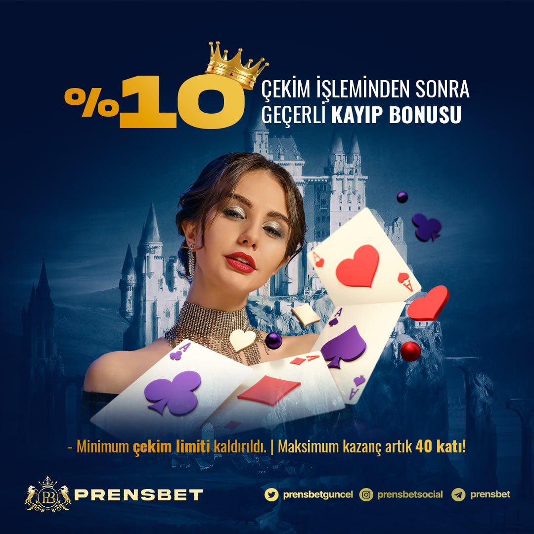 👑 #Prensbet'te Kazancına kazanç katmaya var mısın ❓

💳 Çekim sonrası ⚽️ Spor veya 🤑 Casino alanında yaşadığınız, 

😱  Kayıplarınıza, % 10🎁  Kayıp Bonusu Sizlerle..

📣  Daha fazla kazanmak için geç kalma.!

🌐 Güncel Giriş: prens.link/twitter