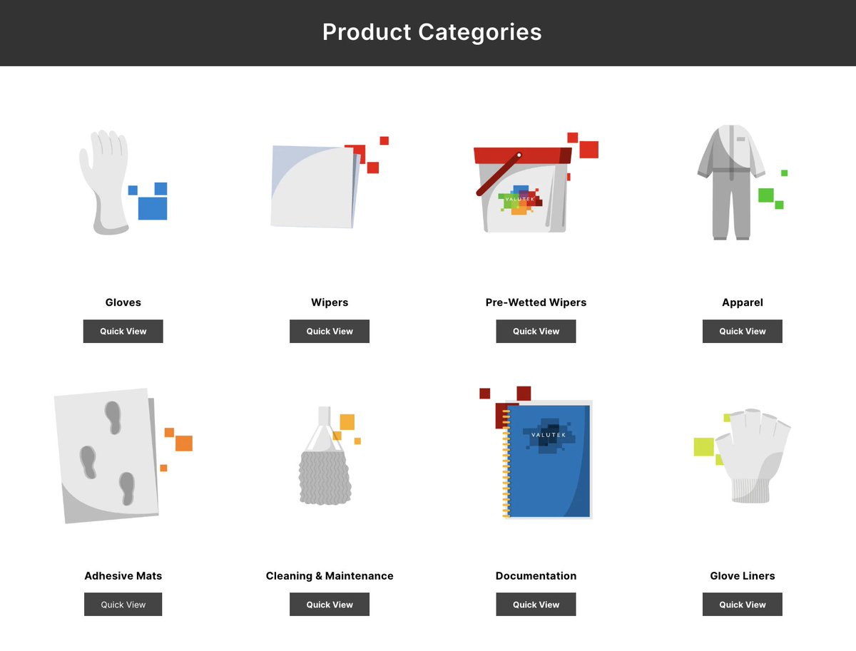 👀 Curious to see what products can enhance your cleanroom operations? Discover our product categories and explore top-quality solutions at the click of a button!
👉 Visit our website now: hubs.ly/Q02S1MJn0 and elevate your contamination control game.

#Valutek #Cleanroom