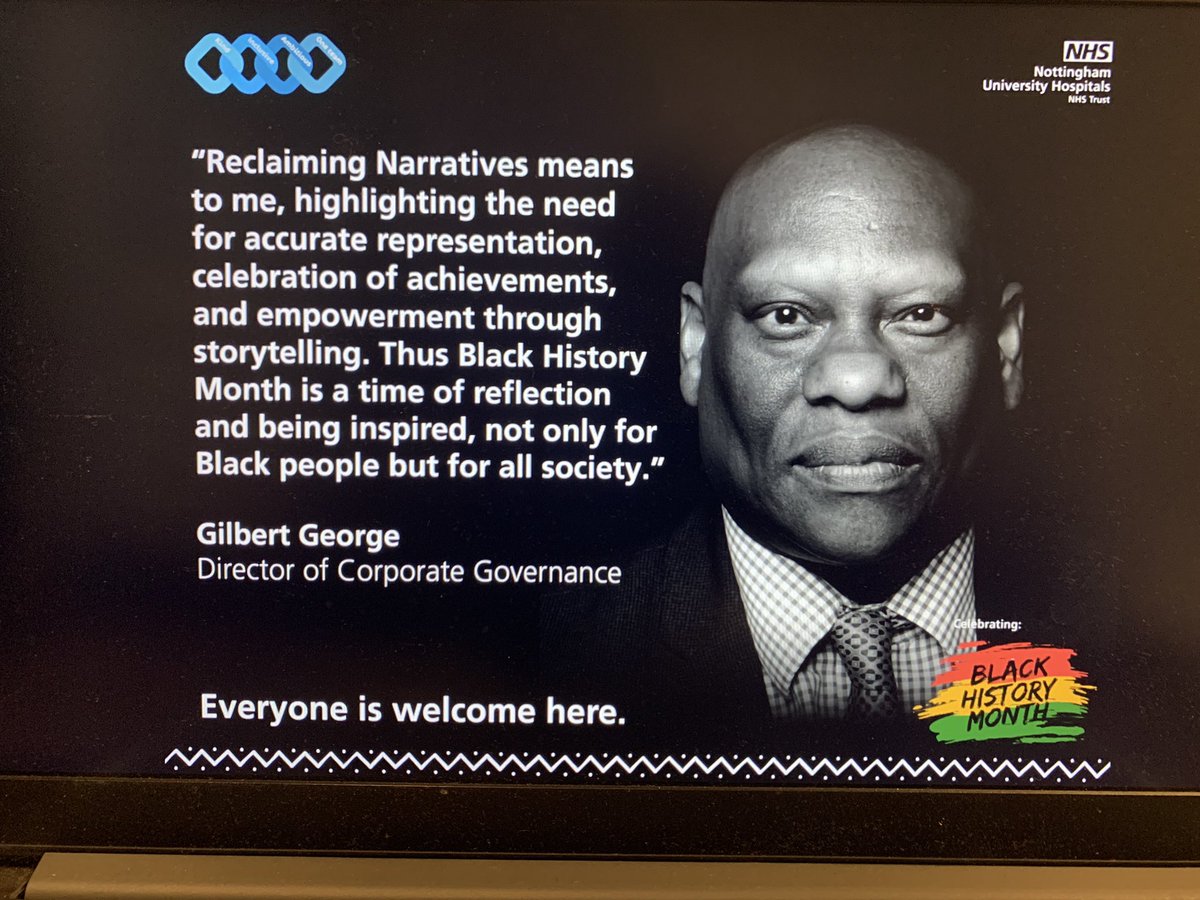 REACH Network NUH (@reachnuh) on Twitter photo Week 2 #BlackHistoryMonth our director of corporate governance on our screens at NUH. <a href="/PINCNUH/">PINC NUH π³οΈβπ</a> <a href="/nottmhospitals/">Nottingham University Hospitals</a> <a href="/Vmurali1988/">Vignesh Murali</a> <a href="/andy_callow/">Andy Callow</a>. Week 2 #BlackHistoryMonth our director of corporate governance on our screens at NUH. <a href="/PINCNUH/">PINC NUH π³οΈβπ</a> <a href="/nottmhospitals/">Nottingham University Hospitals</a> <a href="/Vmurali1988/">Vignesh Murali</a> <a href="/andy_callow/">Andy Callow</a>.