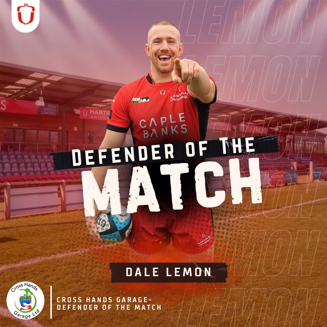 𝗗𝗘𝗙𝗘𝗡𝗗𝗘𝗥 𝗢𝗙 𝗧𝗛𝗘 𝗠𝗔𝗧𝗖𝗛 💪🏼🏆

Congratulations to Dale Lemon for winning our @crosshands1970 defender of the match award against Bedford Blues on Saturday.

#pury